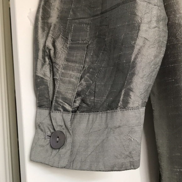 Dana Buchman grey silk jacket - Picture 7 of 15